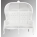 Porters Double Chair - La Dome - French White Frame and White Faux Leather
